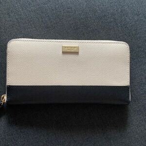 Kate Spade zip around continental wallet. 2 toned colors.